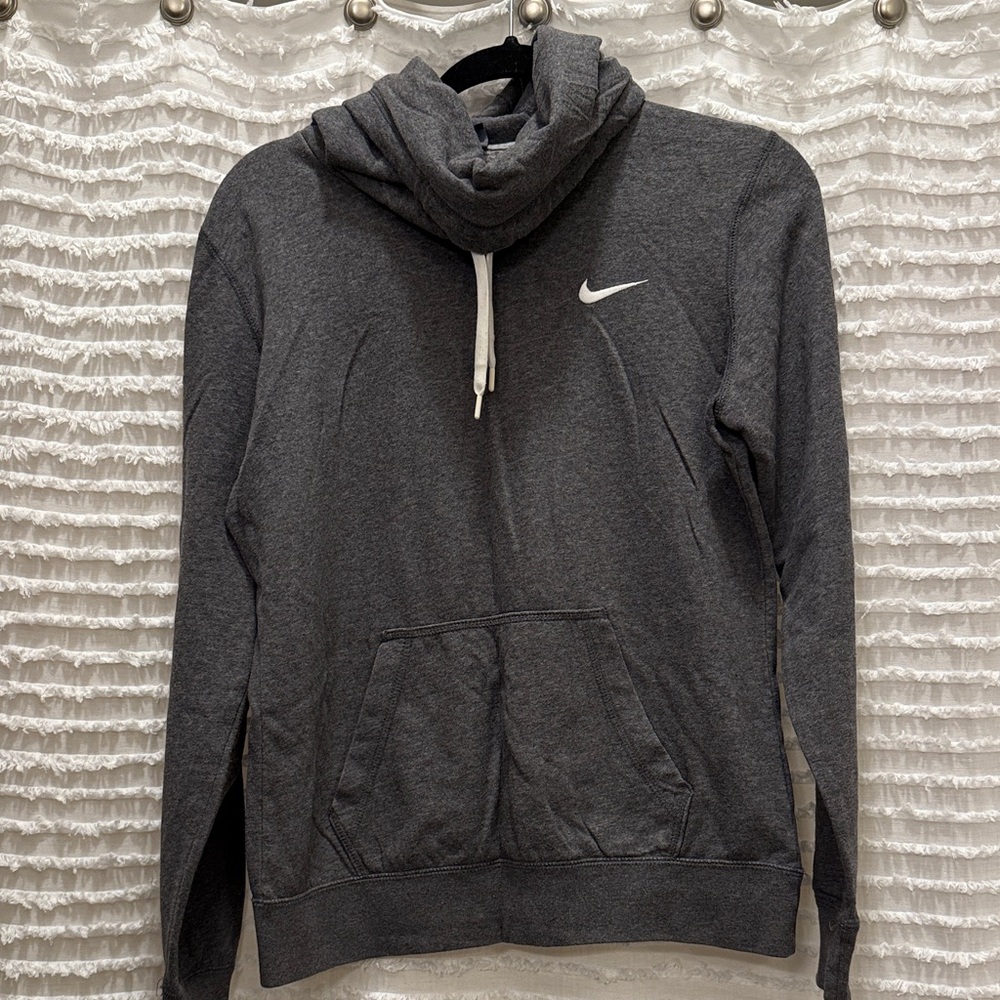 Nike Charcoal Hoodie with White Swoosh